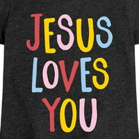 Instant poruka - Isus vas voli - grafička majica malih i mladih za mlade kratkih rukava