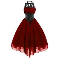 Ženska modna gotička stil banket festivalske haljine čipke vintage haljina šifonska haljina rano pristupanje