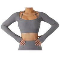 Ženski joga gornji dio, mekani dizajn fingertip, ženska sportska odjeća za trčanje kući za reprodukciju