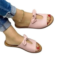 Stamens Women Peep Toe papuče PU Gornje casual sandale s niskim ravnim potpeticama