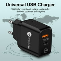 Mini prijenosni portovi USB PD20W Brzi telefon Brzi punjač EU US UK utikač
