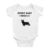 Svaka beba je potreban kardigan velški corgi pas smiješan dječji bod za dječaka za dječaka 0- mjeseci