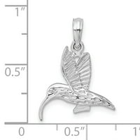 Carat u Karatsu Sterling Silver Poliranoj završni sloj Hummingbird Charm Privjesak sa srebrnom lancem