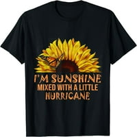 'M Sunshine pomiješan sa malo uragane božićne zabavne majice za žene grafiku casual casual crew majica