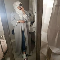 Duga prednja kardiganjska haljina Ženska Abaya Open Ramadan haljina Ženska haljina