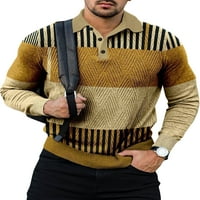 Paille Men Polo majica REALEL izrez T majice s dugim rukavima Tee Classic Fit Trčanje pulover stil e