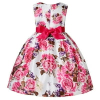 Pimfylm duge haljine za toddler cvjetne djevojke haljine kratke haljine vruće ružičaste godine