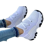 Tenmi Žene hodanje mrežice za cipele Atletičke cipele čipke Up tenisice Platforme Trainers Dame Prozračno