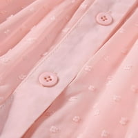 Wozhidaoke haljine za žene Ljetna haljina bez rukava s V-izrezom ženske haljine ružičaste haljine za