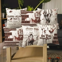 Turistički jastuci za Halloween Dekorativni bacanje jastuk na pokrovu Horror zastrašujuće zombi polka