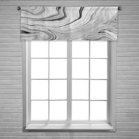 Mramorna tekstura crno bijela ručno rađena tehnika prozora za zavjese VALANCE šipke