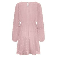 Ženska ljetna haljina ljetna casual sandress closety a-line labave haljine casual haljine košulja ružičasta