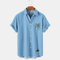 INLEIFE S-4XL Muške ljetne modne majice Havajske stil kratkih rukava, ljetne muške majice