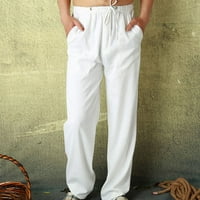 Teretne hlače Muške modne pamučne posteljine plus veličine Ležerne prilike elastične strugove Duge hlače
