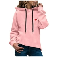 Kali_store zip up hoodie ženska obrezana dukseva Ležerna vježbanje usjeva duks ružičaste, m