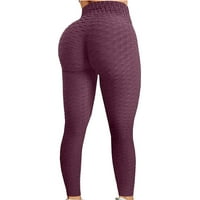 Tajice za žene Casual visoke struka Solid Color Yoga Pant Comfy Stretchy Tummy Control Worke Worke