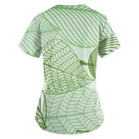 Žene personalizirani ispis kratkih rukava V Vrući za vrat Radne majice MINT Green XXL