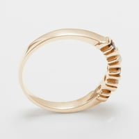 Britanci napravio je 10k Rose Gold Prirodni granica i kultivirani biserni ženski prsten - Veličine opcije - veličine za dostupnost