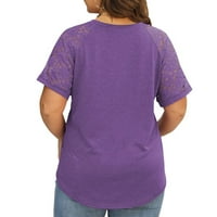 Ženske plus veličine vrhova kratkih rukava Bluze tunike XL-5XL