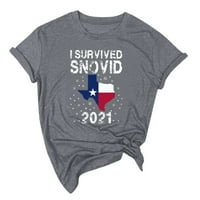 Preživela muška apokalipsa ženska texas SNOW SNOVID majica majica i ženska bluza