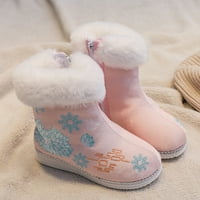 CAICJ TODDLER cipele za djecu tople pamučne čizme vezene čizme Nacionalni stil čizme princeze pamučne