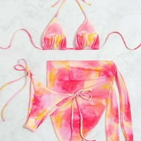Daqian Womens kupaći kostim za pokrov Dame Modni krakoviti gradijentni gradijent za rezanje split bikini