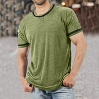Muška modna dubina V izrez kratkih rukava s kratkim rukavima pamučna elastična košulja za dno malog