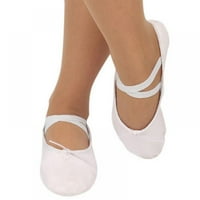 Ženske baletne cipele Stretch platnene plesne papuče Split potplat za djevojke za odrasle bijele 7
