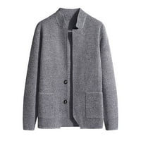 Muški jesen slobodno vrijeme modni čvrsti pričvršćeni džep tanka jakna bluza kaput kardiganska bluza