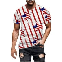 Patriotske majice za muškarce, 4. jula Muške košulje kratkih rukava Casual Slim Fit Smiješni ispis Tee