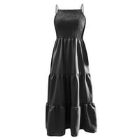 FVWitlyh Sequin haljina Ženska kratka rukava sažedna labava kratka haljina sa džepovima Dužina koljena