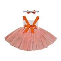 Canrulo novorođenčad Dječja djevojka Halloween kostim casual suspender romper bundeve haljine odjeća narančasta 18-mjeseci