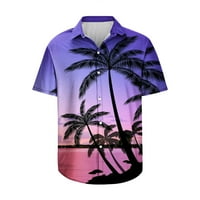 Havajska cvjetna košulja za muškarce Havajska casual gumba dole Ljeto Aloha Majice na plaži Redovna