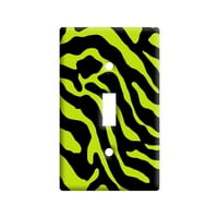 Zebra Print Lime Green Light Switch ploča