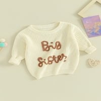 Toddler Baby Girt Plint džemper okrugli vrat dugih rukava pulover dukserica jesen zimska odjeća