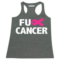 Promocija i izvan f * ck raka Pink Ribbon Ribbon Women Tern vrh, l, crna