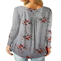 Nananla ženska bluza cvjetna košulja dugih rukava s dugim rukavima