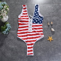 Plaža Jedna žena Bikini američka labava zastava Monokini kupaći kostimi 4.-srpnja kupaći kostimi Tankenis