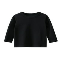 Prednji pročišćavanje Dječji majica dugih rukava Majica s pulovernim bluzom Crko crnom bojom
