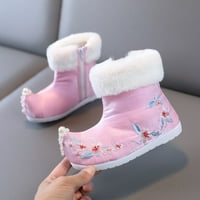 Djevojke Rain Boot Toddler Gilrs Gumeni potplat tople zimske čizme za snijeg vez čizme za ispis čizme