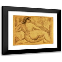 Carl Newman Black Modern Framed Museum Art Print pod nazivom - naslonjevanje ženskih golih