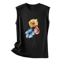 Olyvenn Save Big Fashion Ladies T majica Bluza Šareno cvjetno print Crew Crt Crsten Torbi za žene za