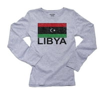 Libija zastava - Posebna vintage izdanje ženska majica s dugim rukavima