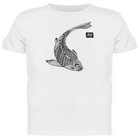 Koi riblje ručno nacrtano majica muškaraca -image by shutterstock, muški x-veliki