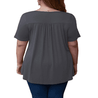 Ženske plus veličine Bluze s kratkim rukavima čipke čipke nalaze se tunike vrhovi M-4XL