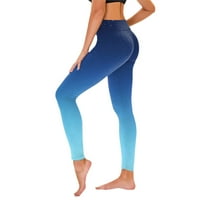 Absuyy modne ženske joge hlače prozračno tiskani gradijent atletski trčanje temmske kontrole mršave gamaše