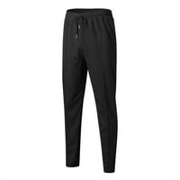 Muškarci Odgovaraju za muškarce Ležerne prilike Solid Moda Partdown Sportski odijelo Zip pantalone s dugim rukavima Dvodijelni trenerke bljeskalice crne 4