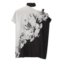 Žene ljetne vrhove jedno rame Ležerne majice Lažni ovratnik cvjetni print modni labavi vrhovi majica