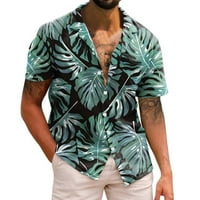 Haljine za muškarce Ležerne prilike kratkih rukava Sumndown vrat 3D ispisana modna bluza Muški vrhovi