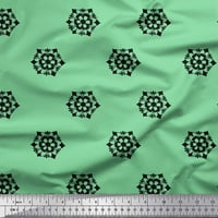 Soimoi Green baršunaste tkanine umjetničke cvjetne tkanine otisci sa dvorištem širom